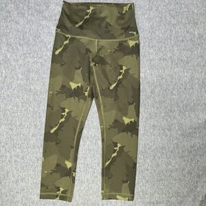 Lululemon  Mid-Rise Tights Womens 4 Green‎ Camo Athleasure Running Yoga Gym